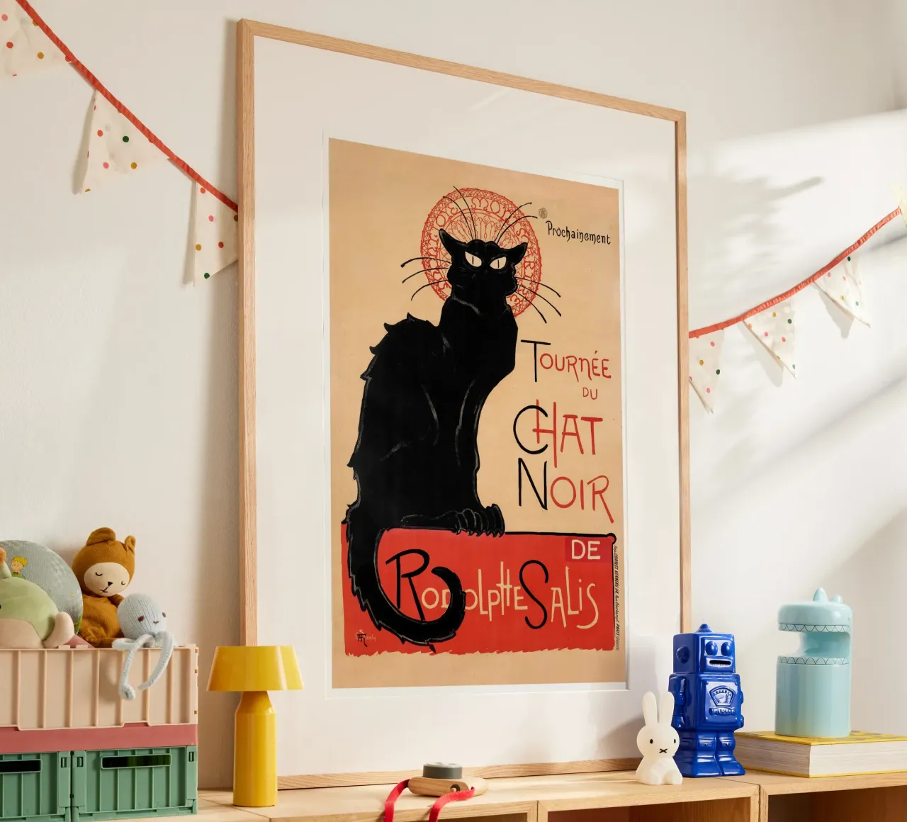 Steinlein - Tournee du Chat Noir poster con telaio in legno da Old Masters