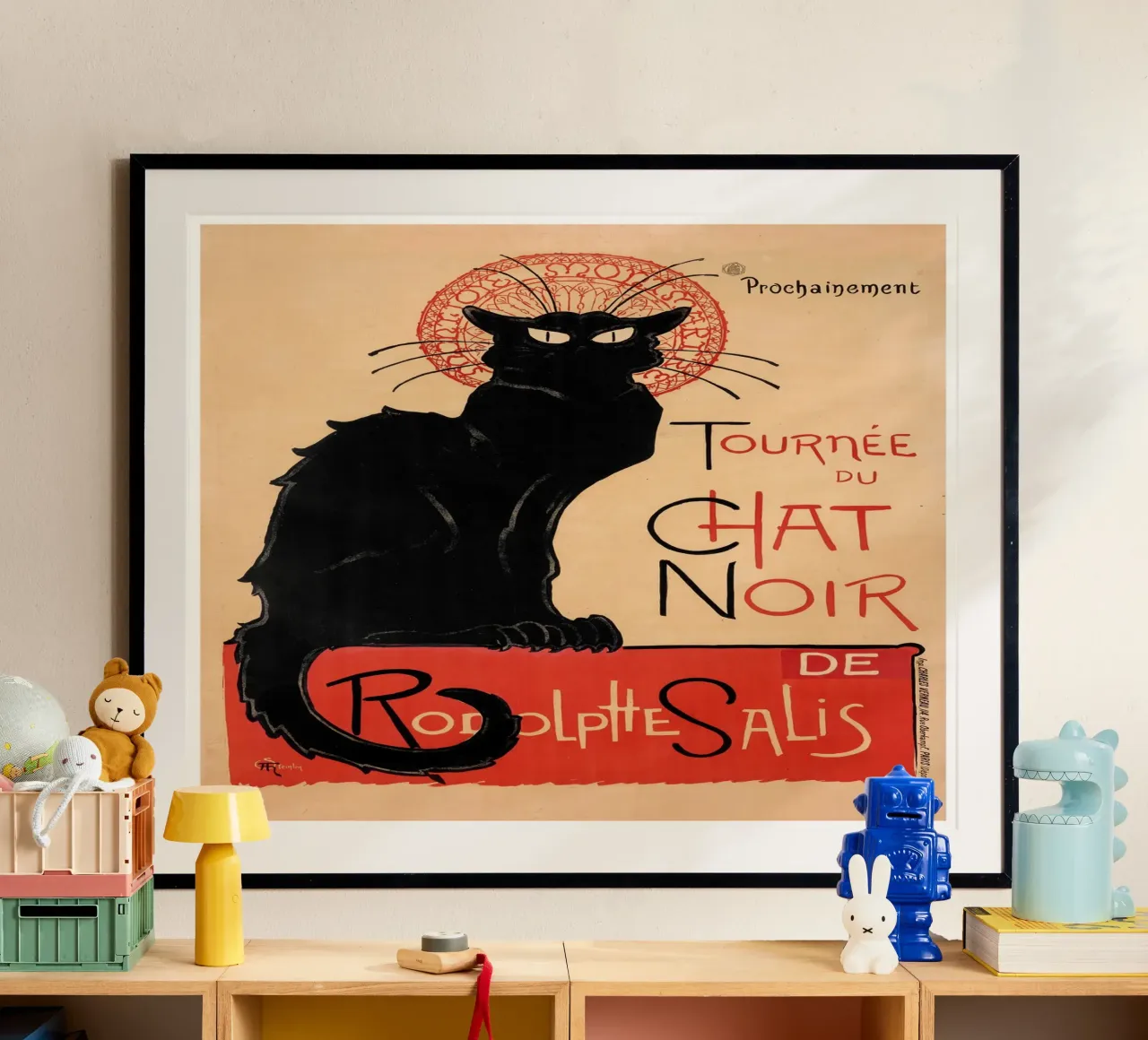 Steinlein - Tournee du Chat Noir poster con telaio in legno da Old Masters