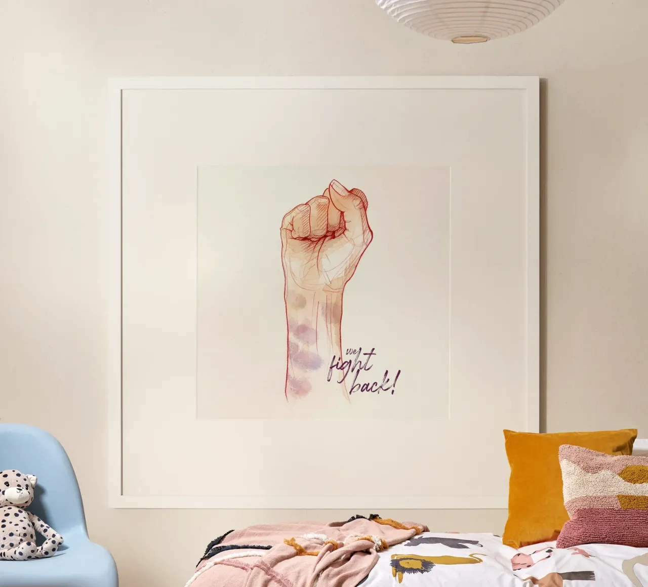 Fight Back poster con telaio in plastica da Ina Stanimirova