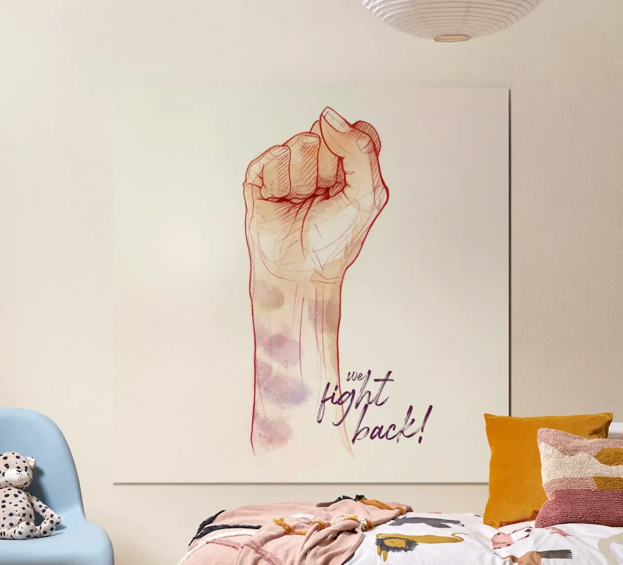 Fight Back poster con telaio in plastica da Ina Stanimirova
