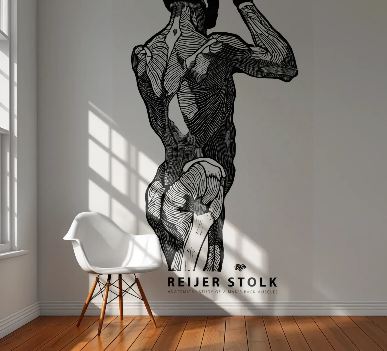 Reijer Stolk - Estudio anatómico de un hombre 02 papel para pared de Old Masters