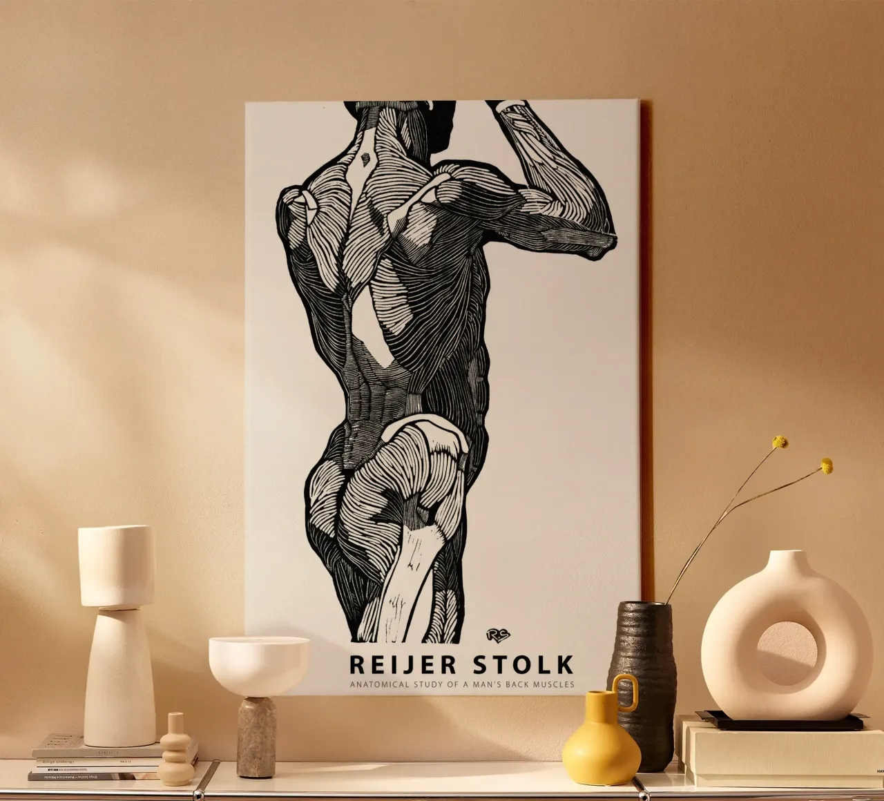 Reijer Stolk - Studio anatomico di un uomo 02 tela da Old Masters