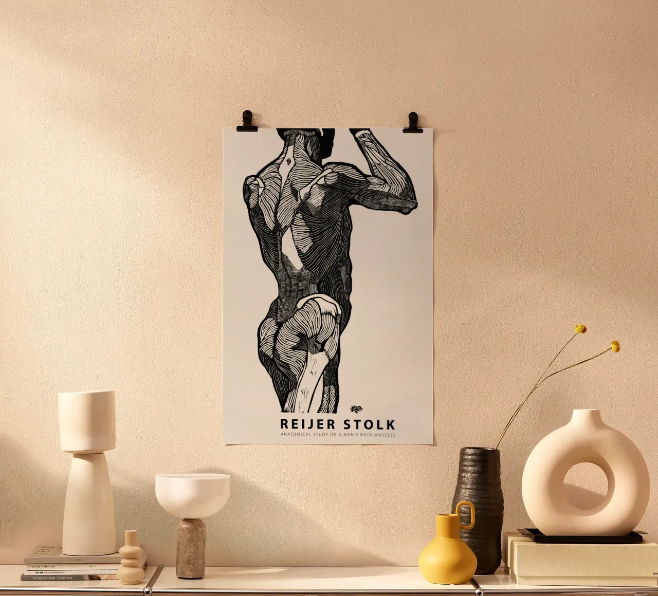 Reijer Stolk - Studio anatomico di un uomo 02 poster da Old Masters
