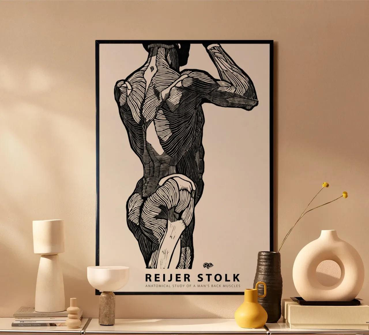 Reijer Stolk - Studio anatomico di un uomo 02 poster da Old Masters