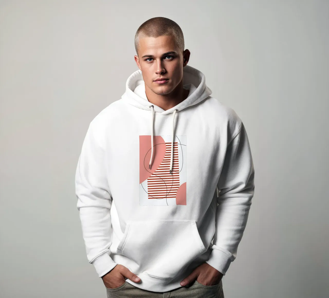 Graphic Shapes I felpa con cappuccio da Linda Gobeta