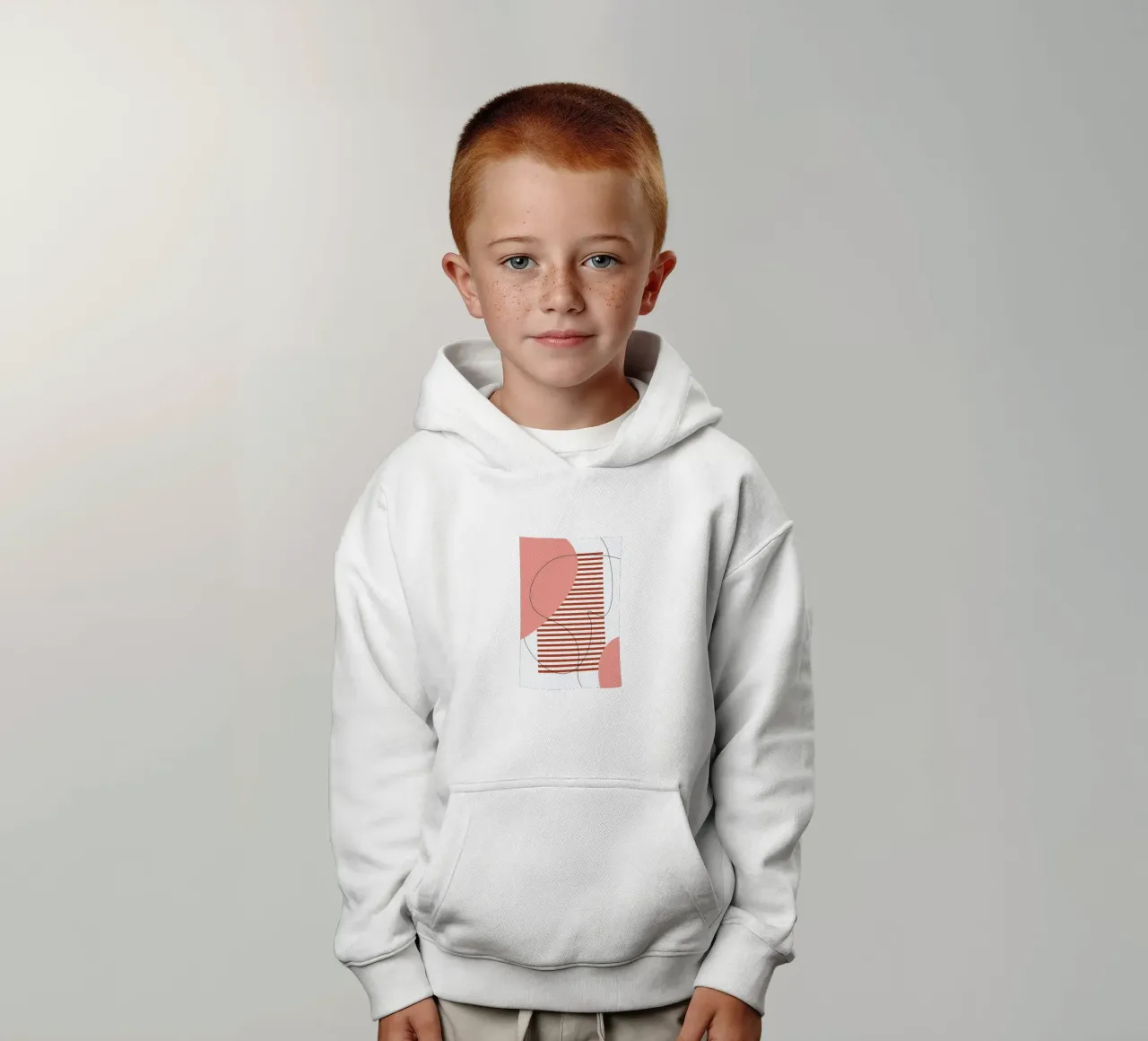Graphic Shapes I felpa bambino con cappuccio da Linda Gobeta