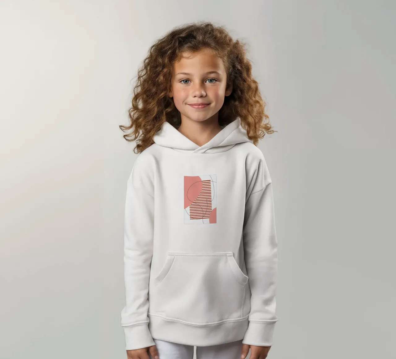 Graphic Shapes I felpa bambino con cappuccio da Linda Gobeta