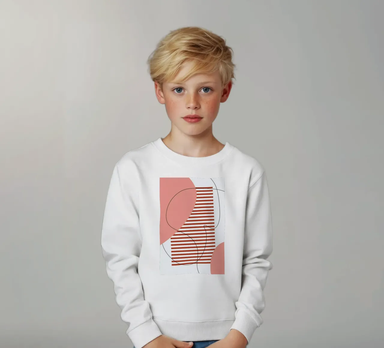 Graphic Shapes I felpa bambino da Linda Gobeta