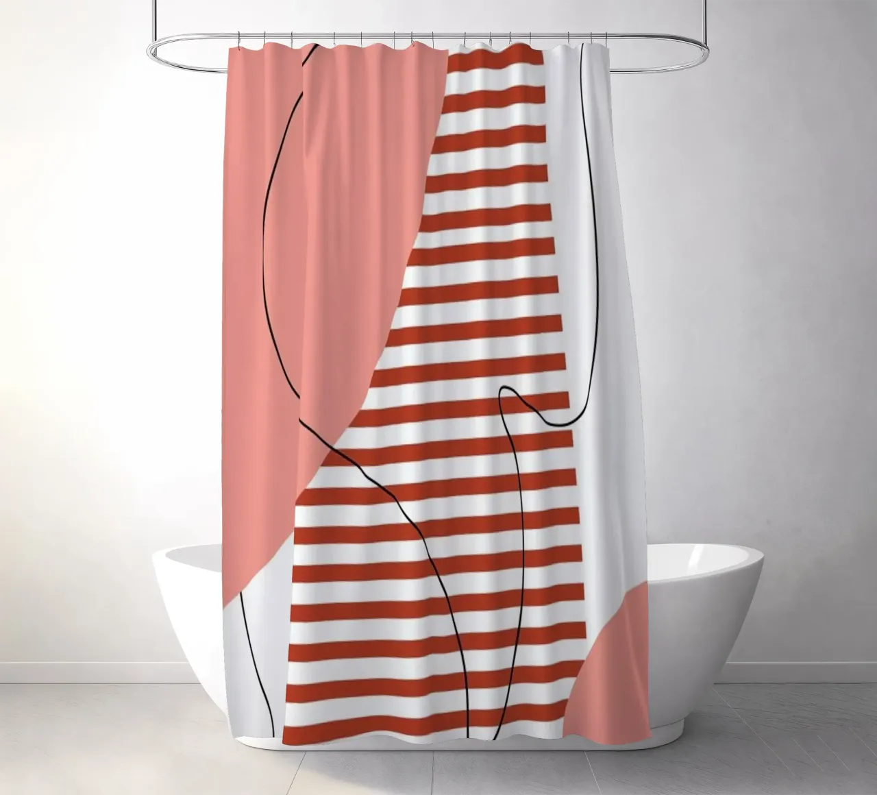 Graphic Shapes I tenda da doccia da Linda Gobeta
