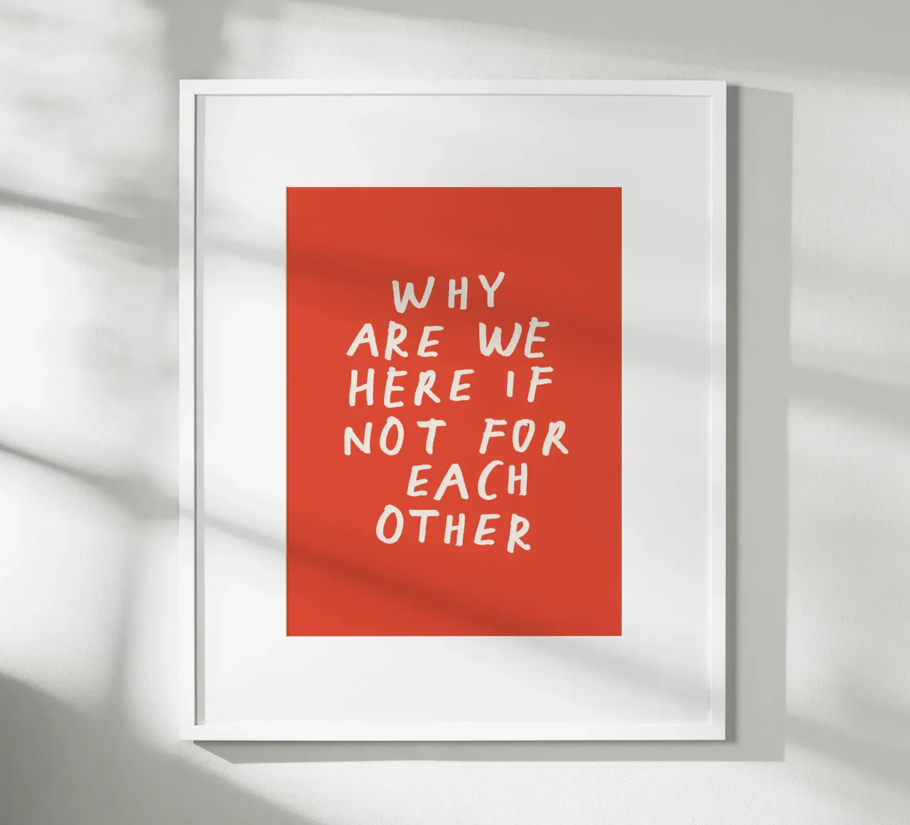 Pourquoi sommes-nous ici si ce n'est pour l'autre Typographie Imprimerie Rouge hahnemühle de THE MOTIVATED TYPE