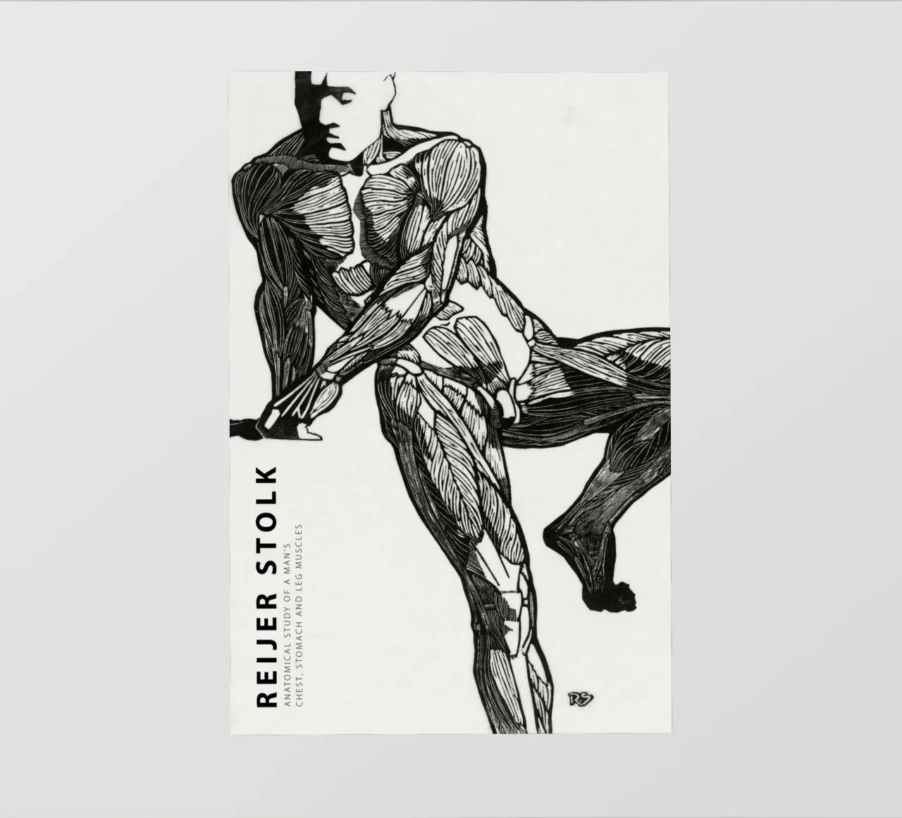 Reijer Stolk - Studio anatomico di un uomo 03 pellicola backlit da Old Masters