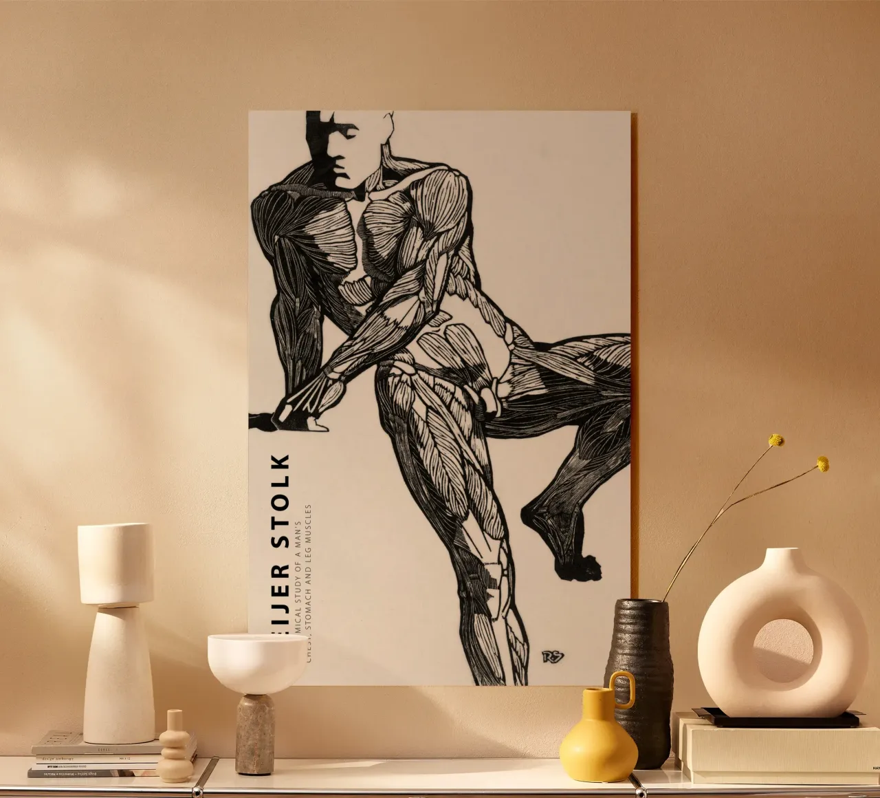 Reijer Stolk - Studio anatomico di un uomo 03 plexiglass da Old Masters