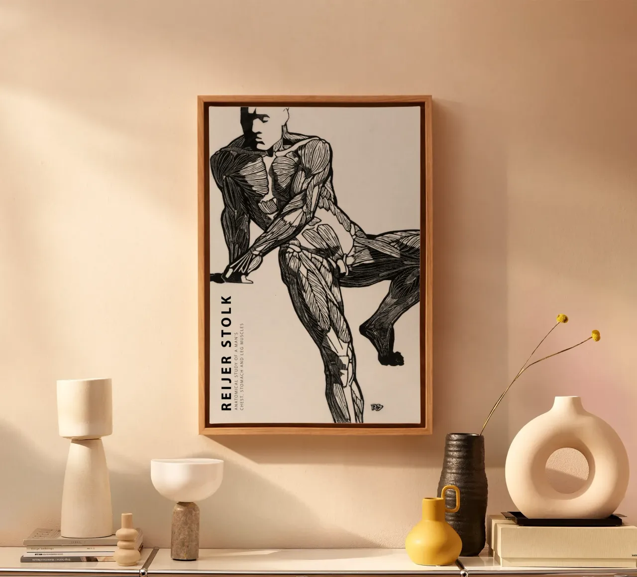 Reijer Stolk - Studio anatomico di un uomo 03 tela da Old Masters