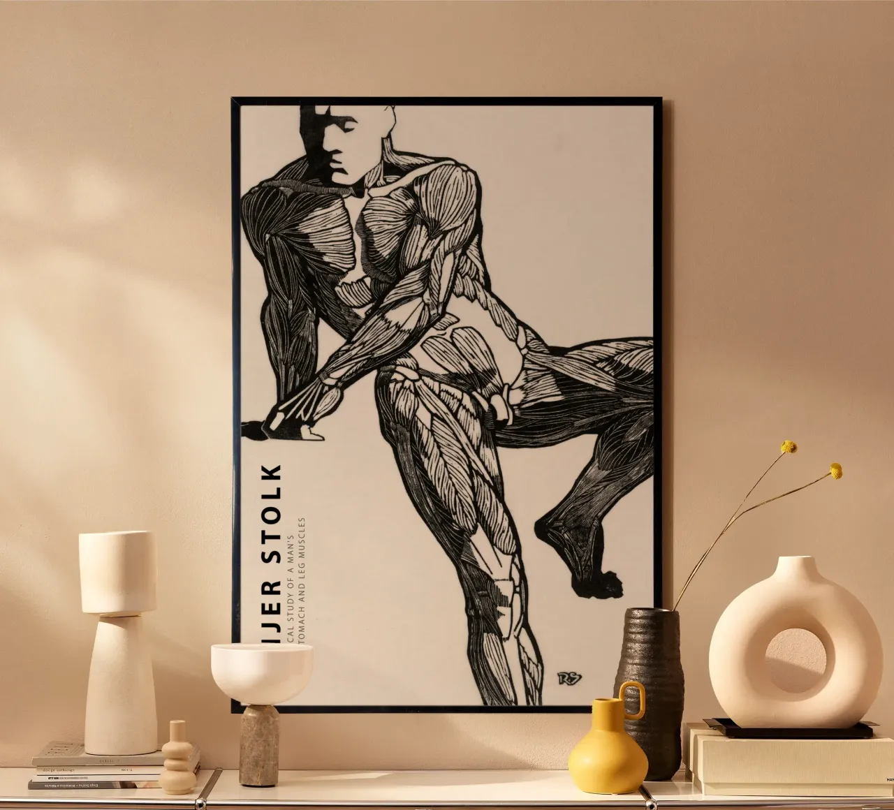 Reijer Stolk - Studio anatomico di un uomo 03 poster da Old Masters