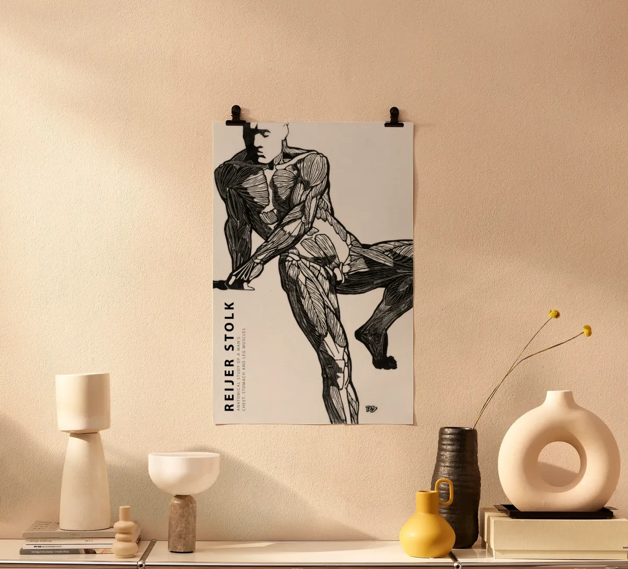 Reijer Stolk - Studio anatomico di un uomo 03 poster da Old Masters