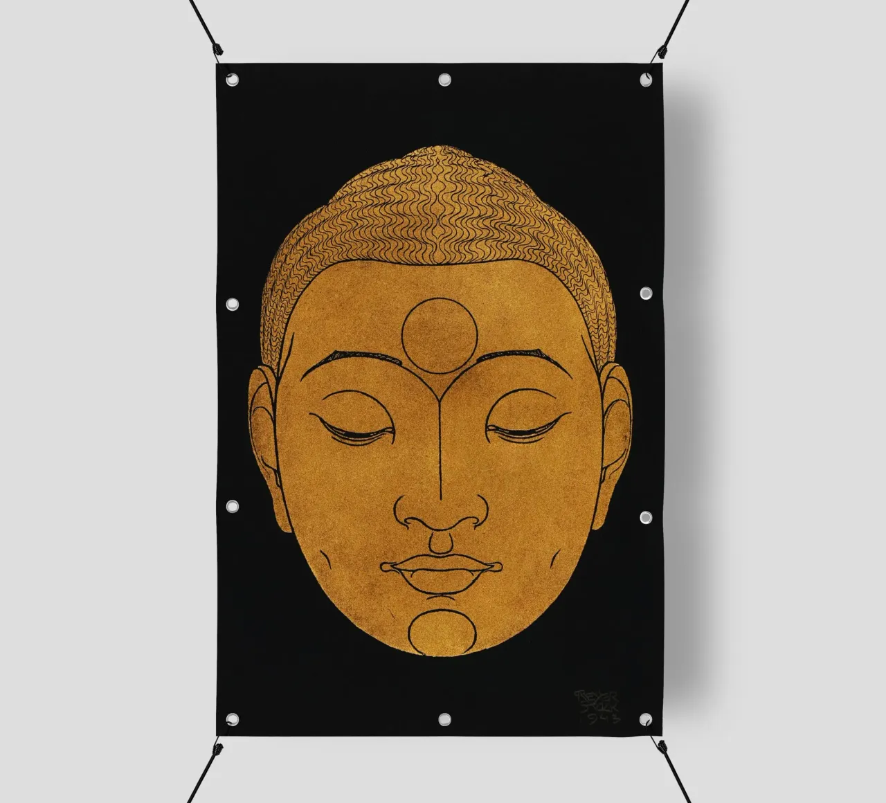 Reijer Stolk - Testa di Buddha telo in pvc da Old Masters
