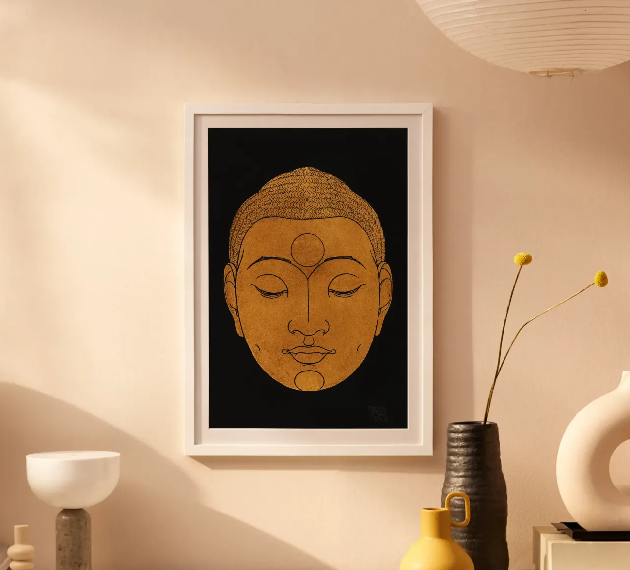 Reijer Stolk - Cabeza de Buda poster con marco de aluminio de Old Masters