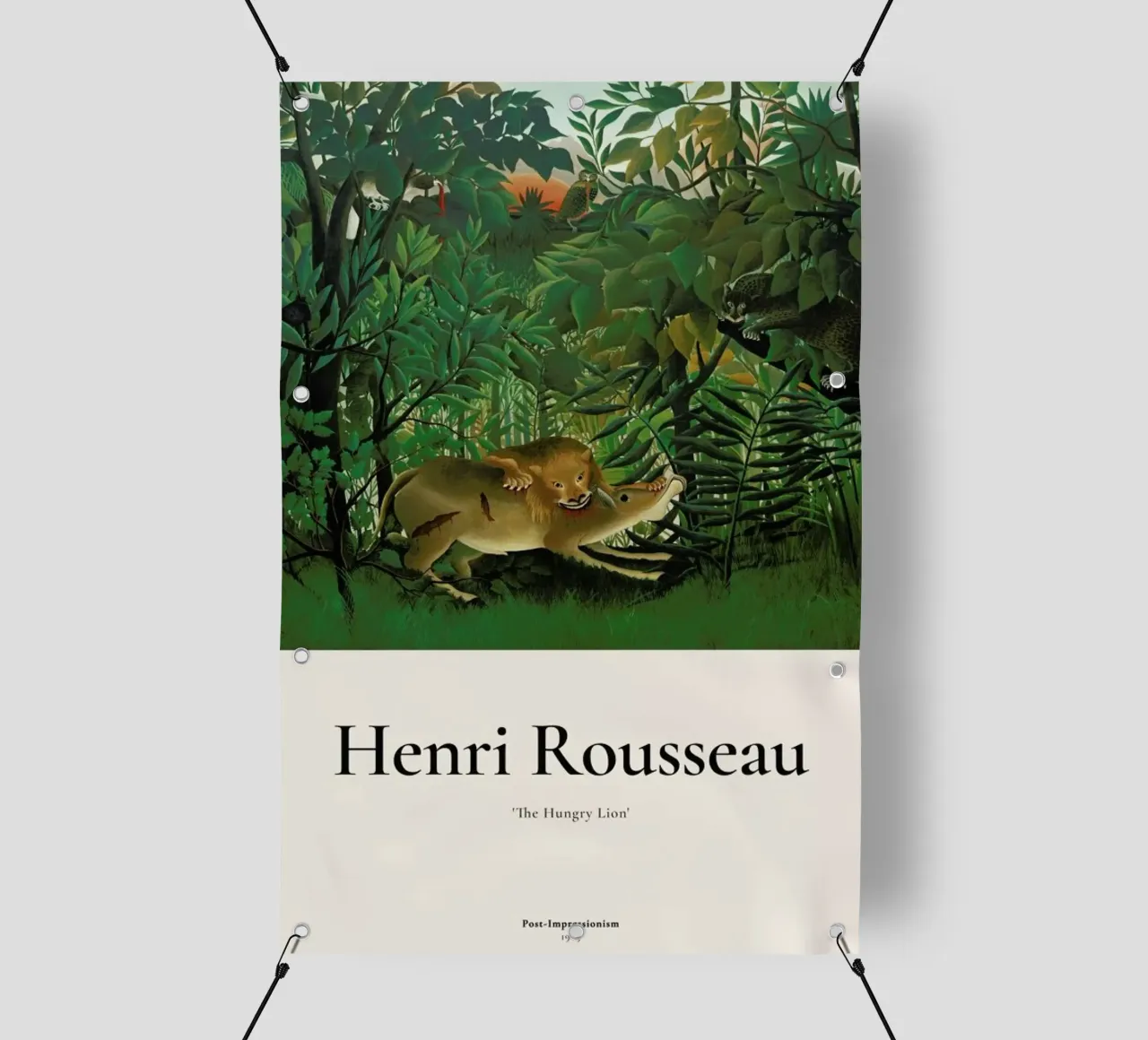 Rousseau - The Hungry Lion telo in pvc da ARTOTHEK