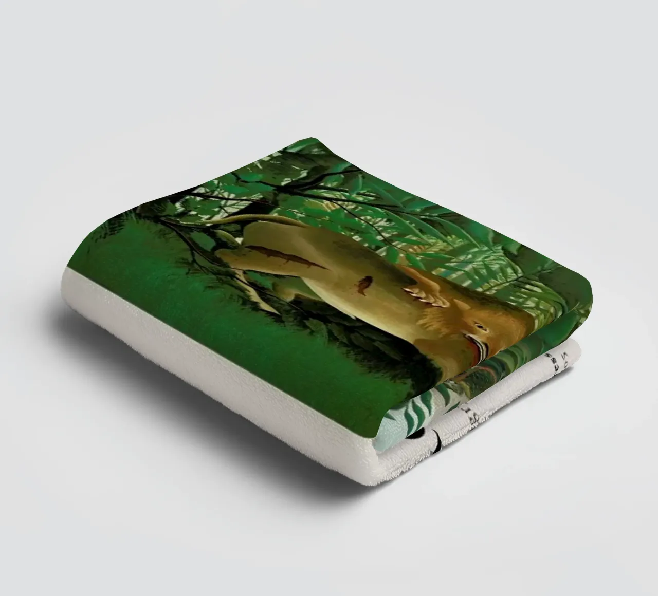 Rousseau - The Hungry Lion asciugamano da bagno da ARTOTHEK