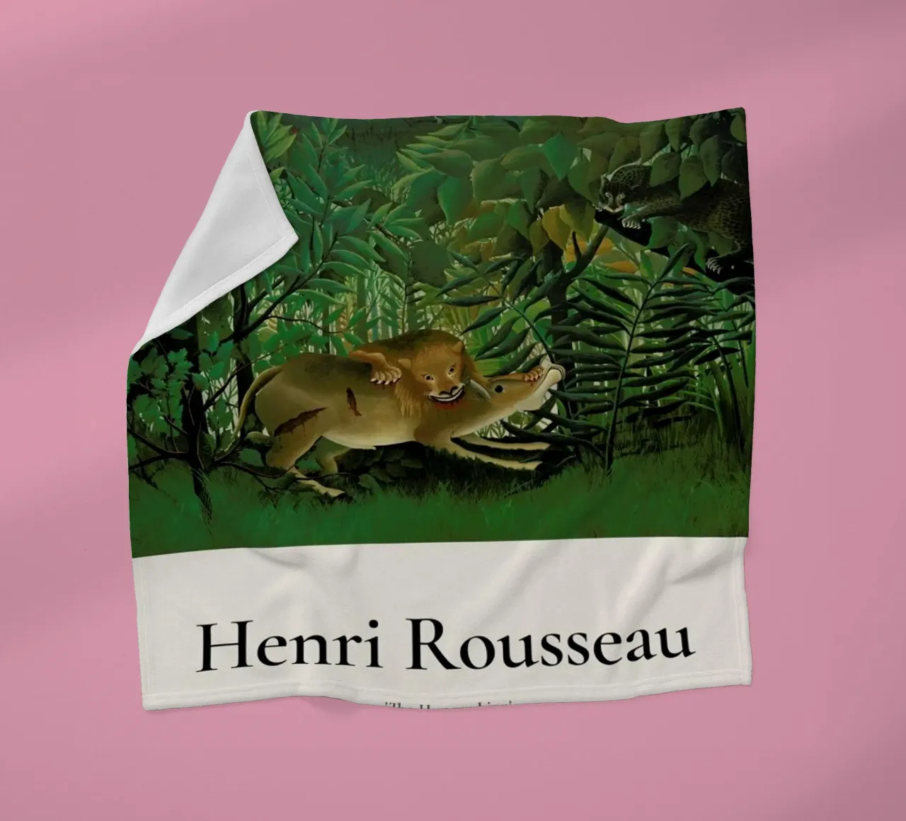 Rousseau - The Hungry Lion coperta in pile da ARTOTHEK