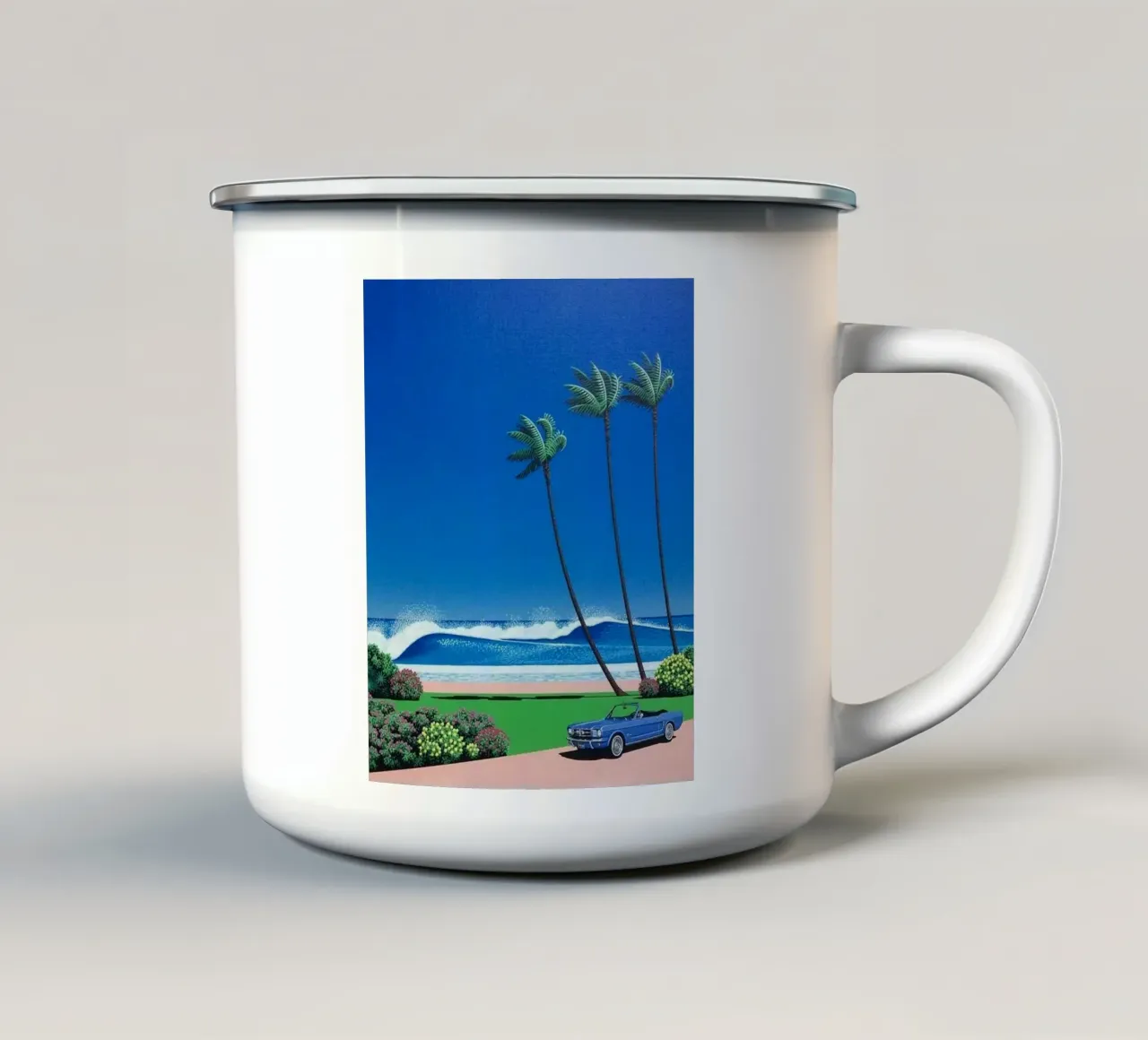 Auto blu Hiroshi tazza in smalto da Perdana shop