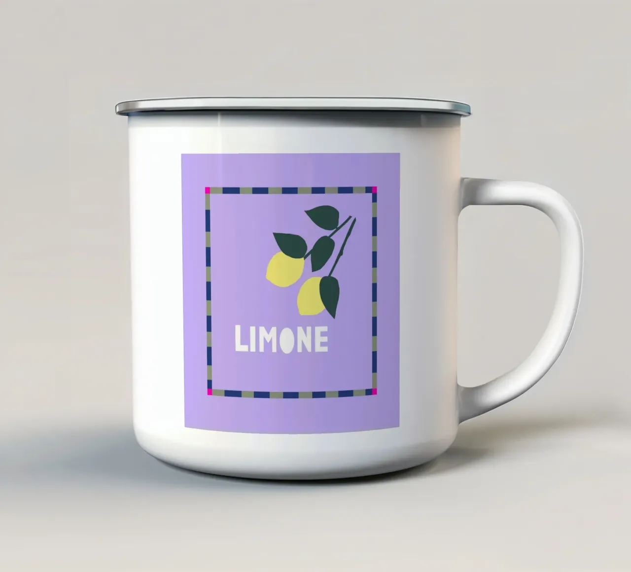 Limone tazza in smalto da Iris Knabenschuh Design