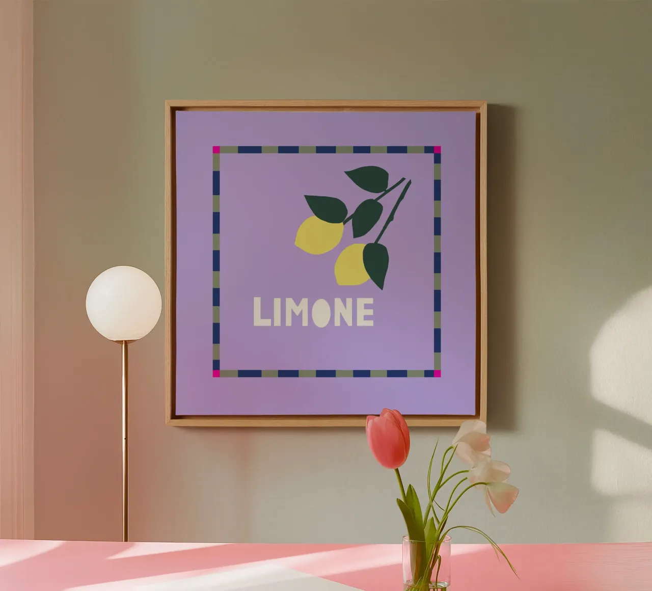 Limone tela con Cornice a cassetta da Iris Knabenschuh Design