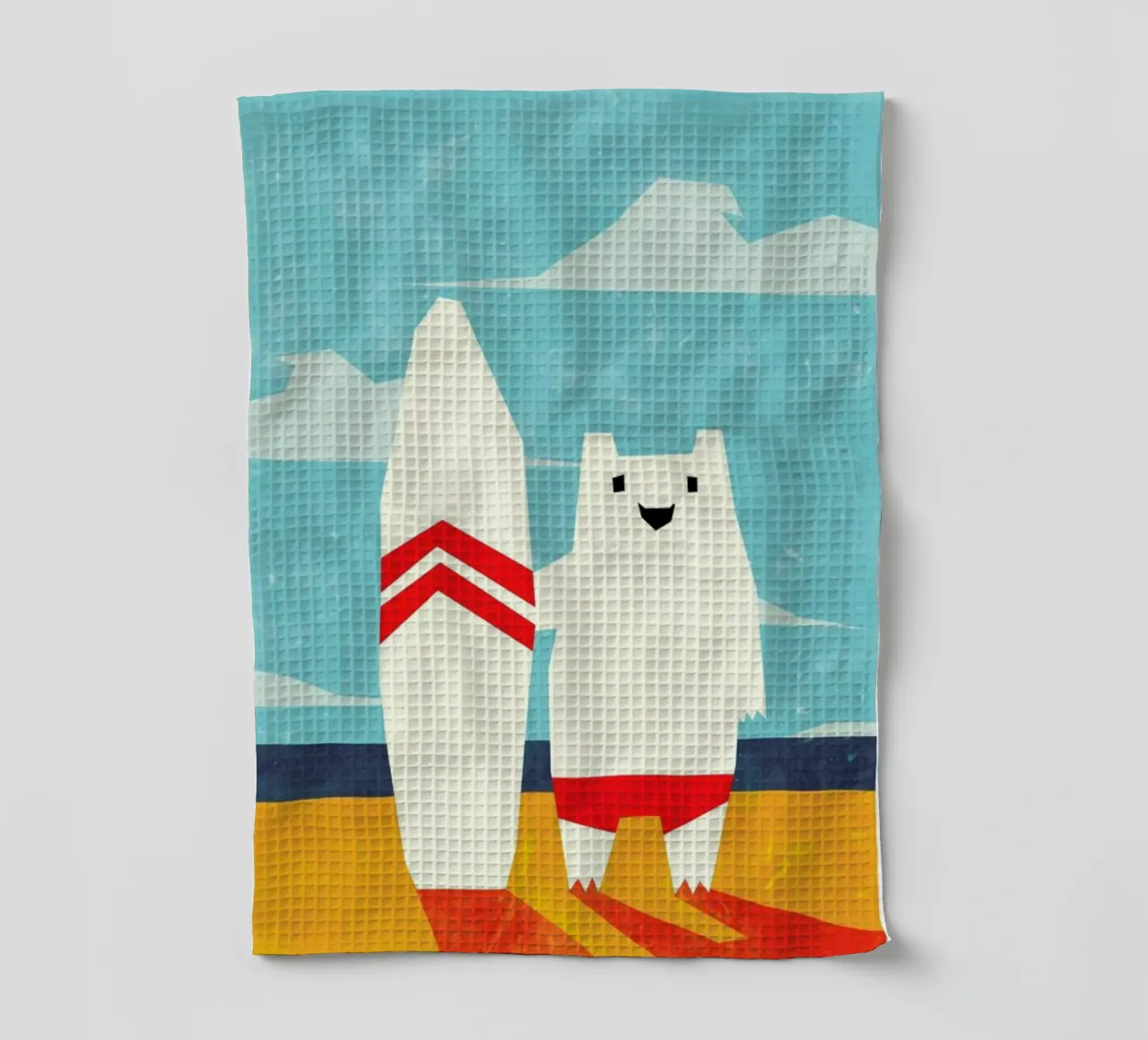 Surf canovaccio da cucina da Yetiland