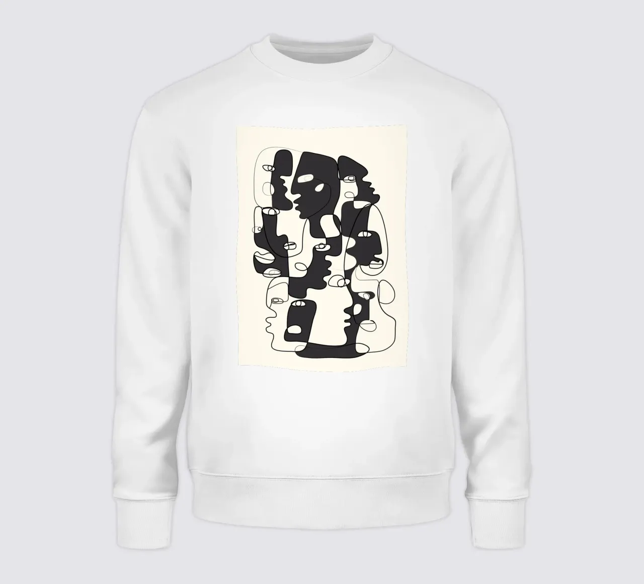 Abstract Faces 2 felpa da Flow Line