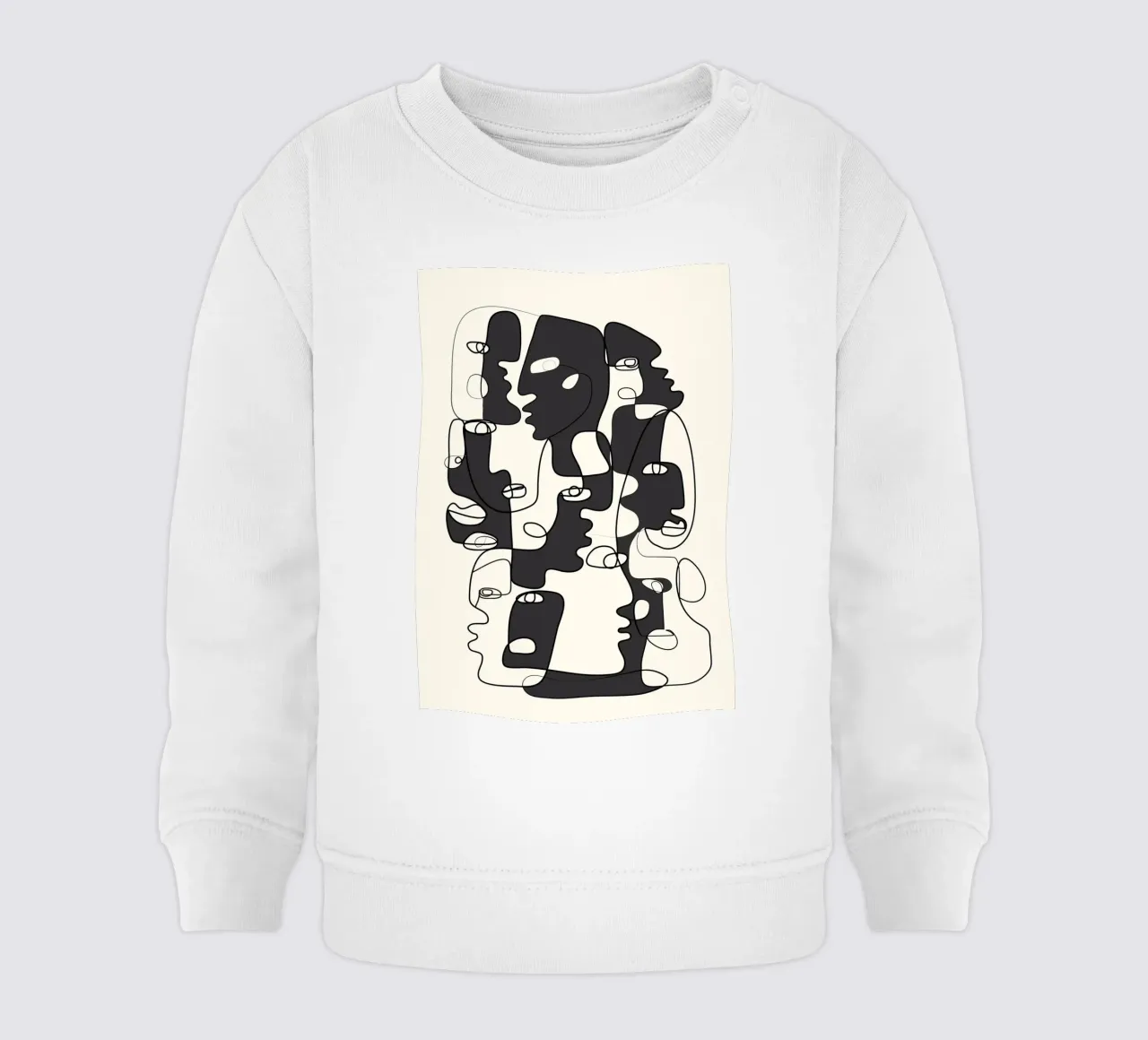 Abstract Faces 2 felpa neonato da Flow Line