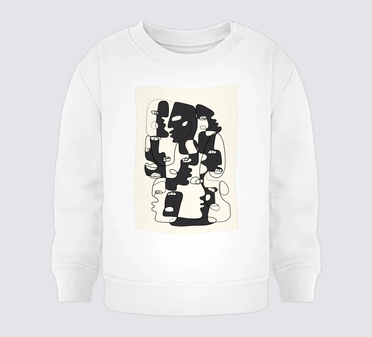 Abstract Faces 2 baby sweatshirt by Flow Line
