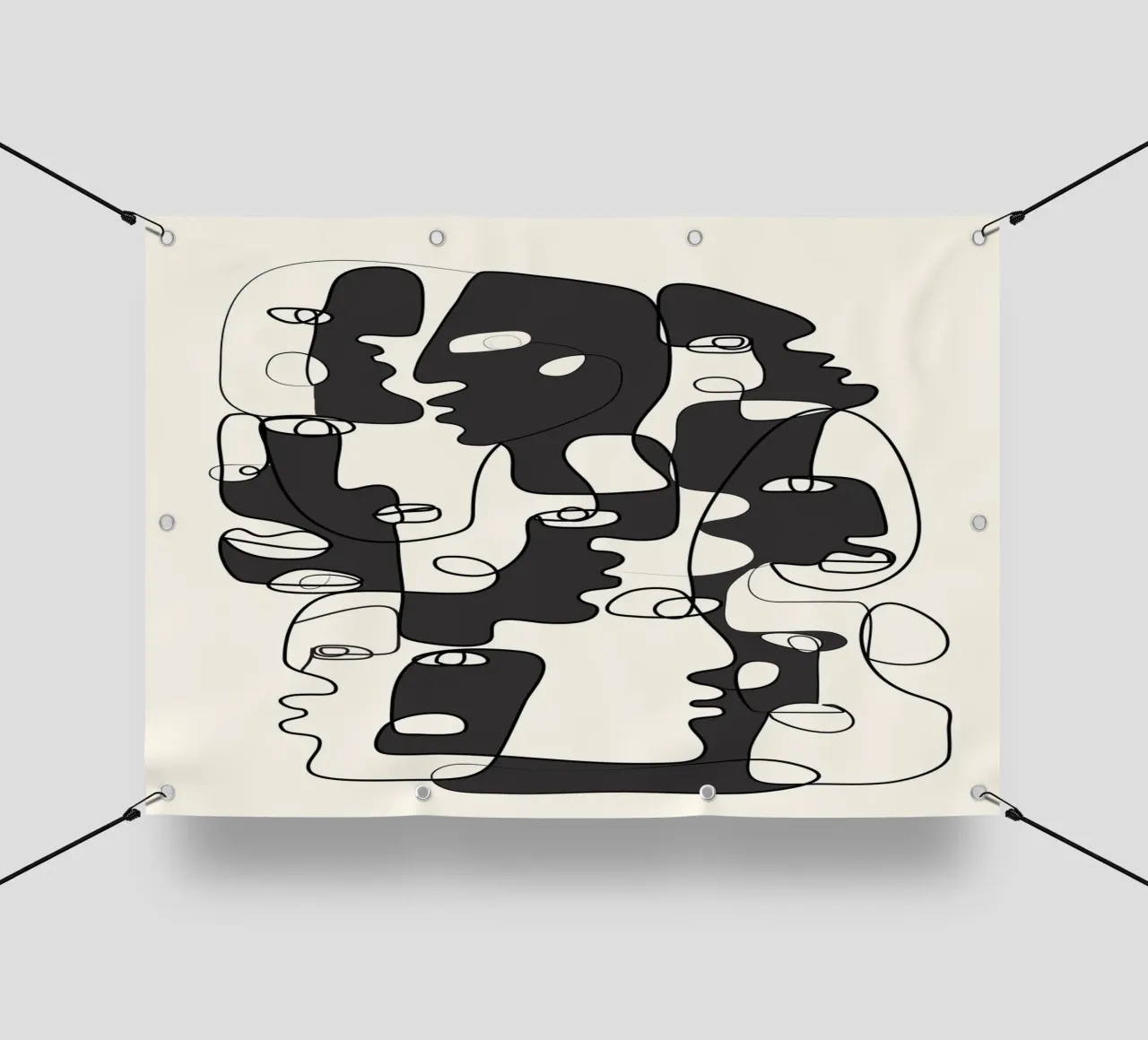 Abstract Faces 2 telo in pvc da Flow Line