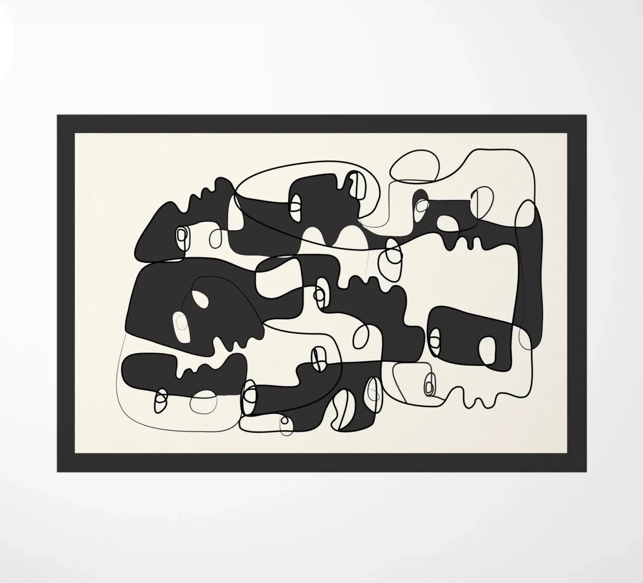 Abstract Faces 2 doormat by Flow Line