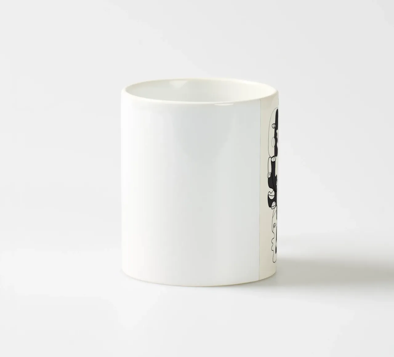 Abstract Faces 2 ceramic mug by Flow Line