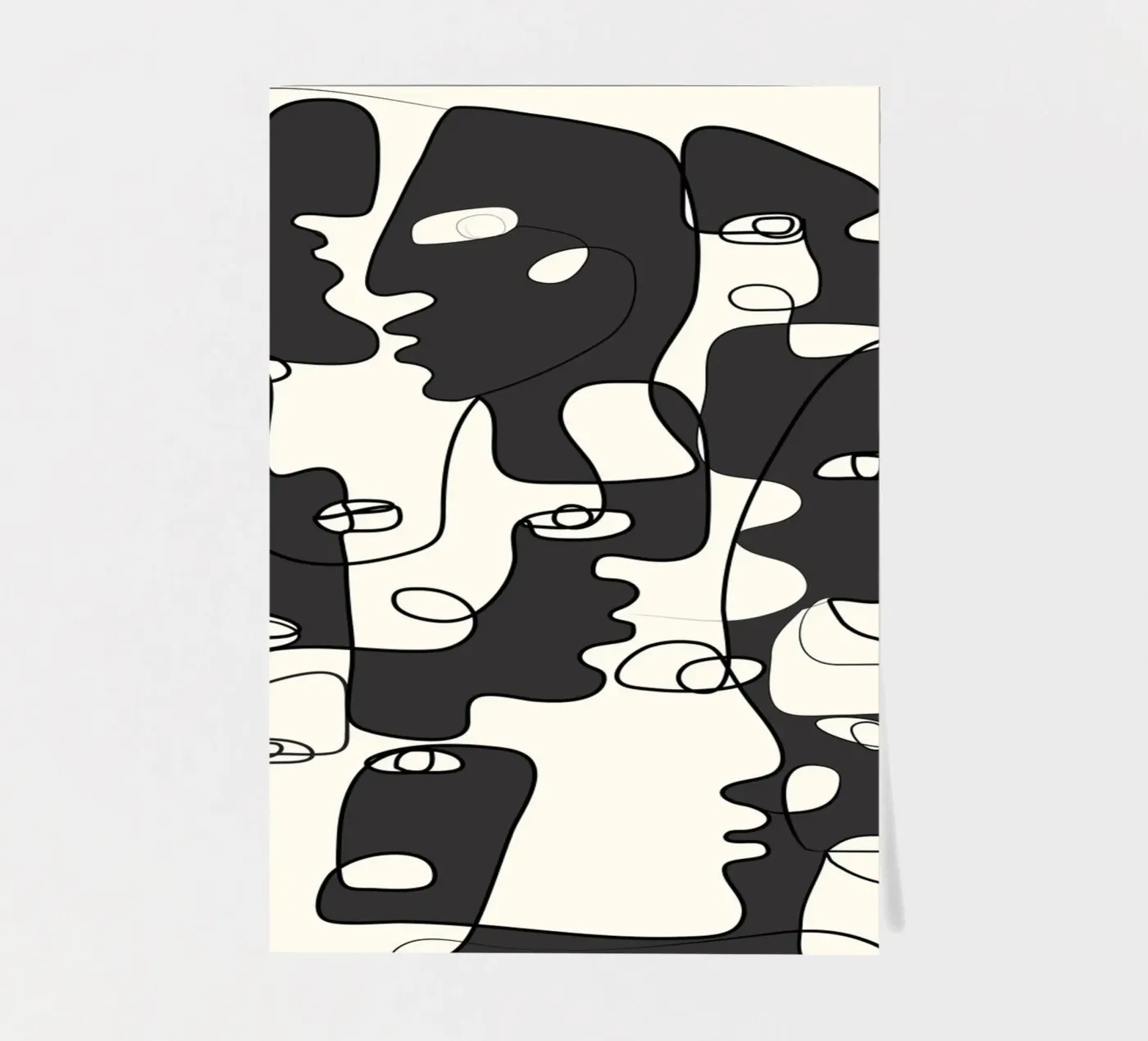 Abstract Faces 2 sticker sheet by Flow Line