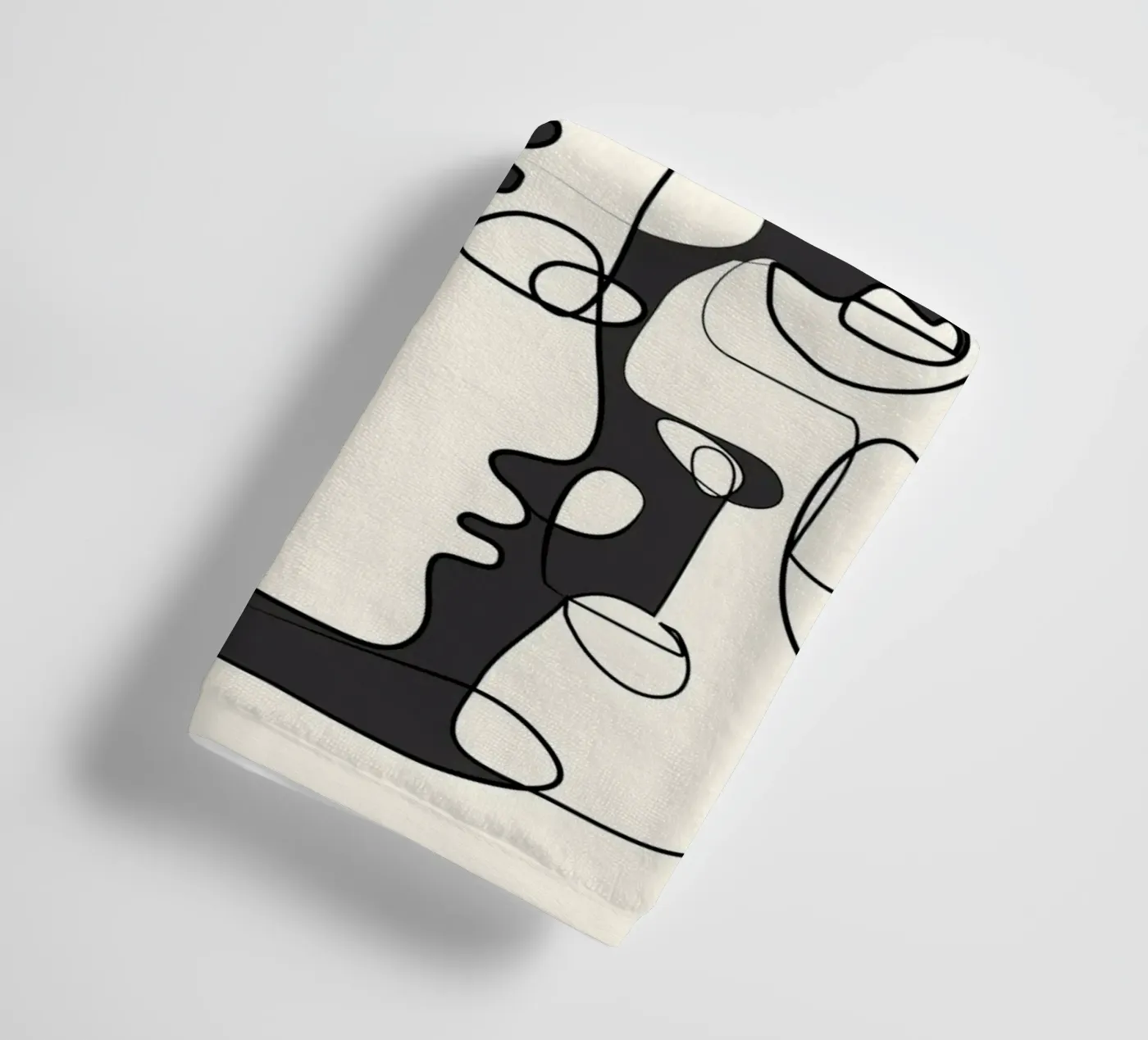 Abstract Faces 2 badhanddoek van Flow Line