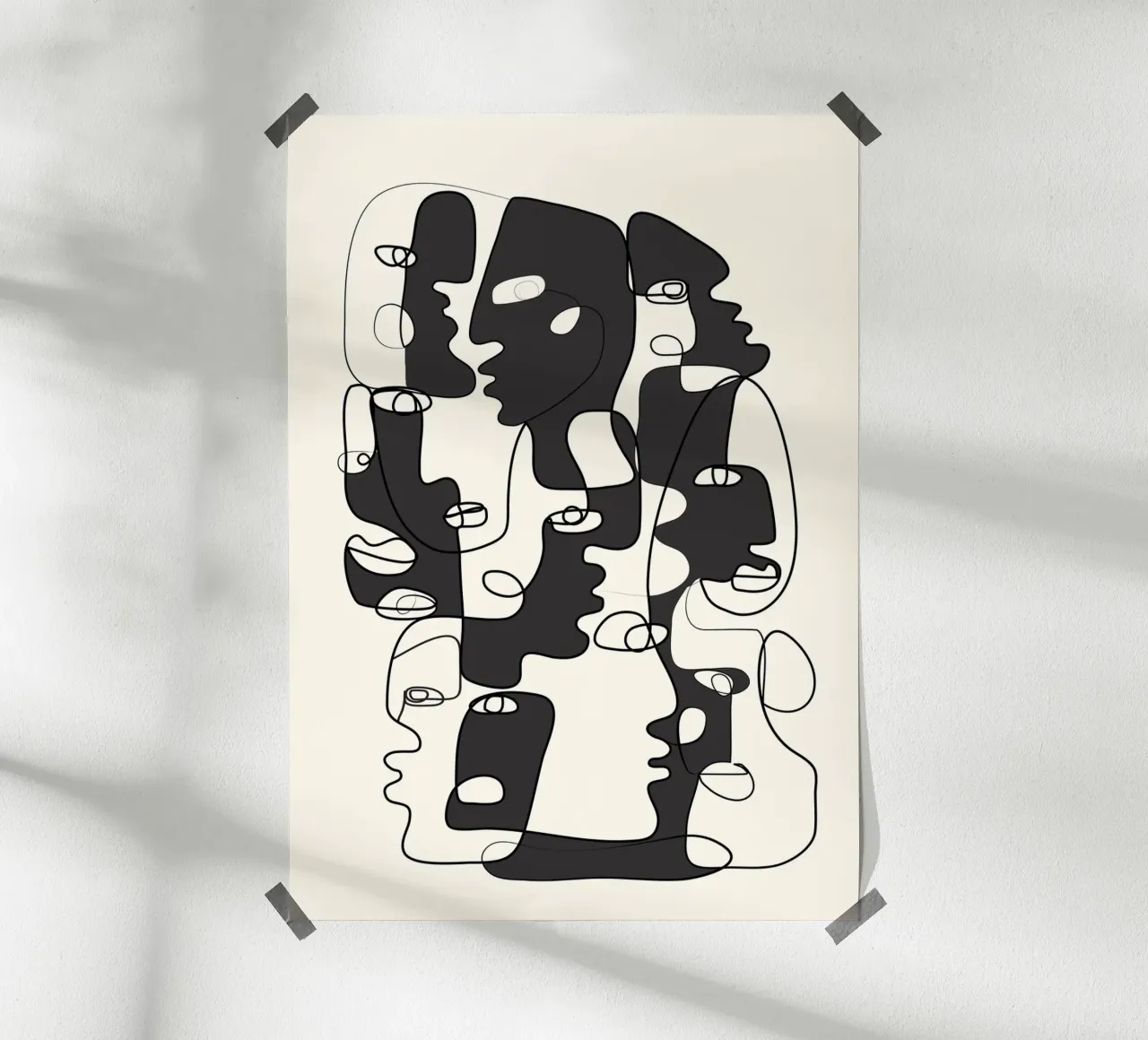 Abstract Faces 2 poster da Flow Line