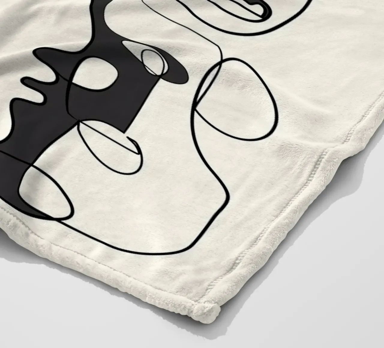 Abstract Faces 2 fleece blanket by Flow Line