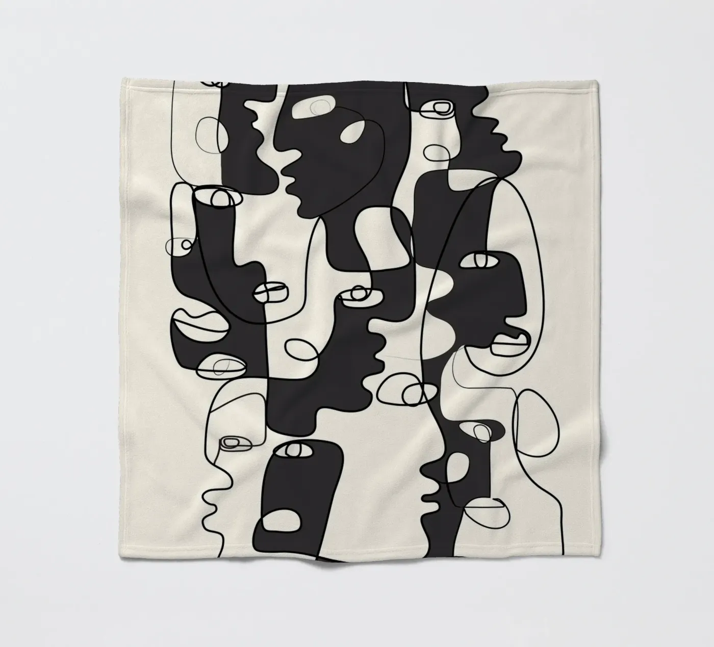 Abstract Faces 2 Fleecedecke von Flow Line