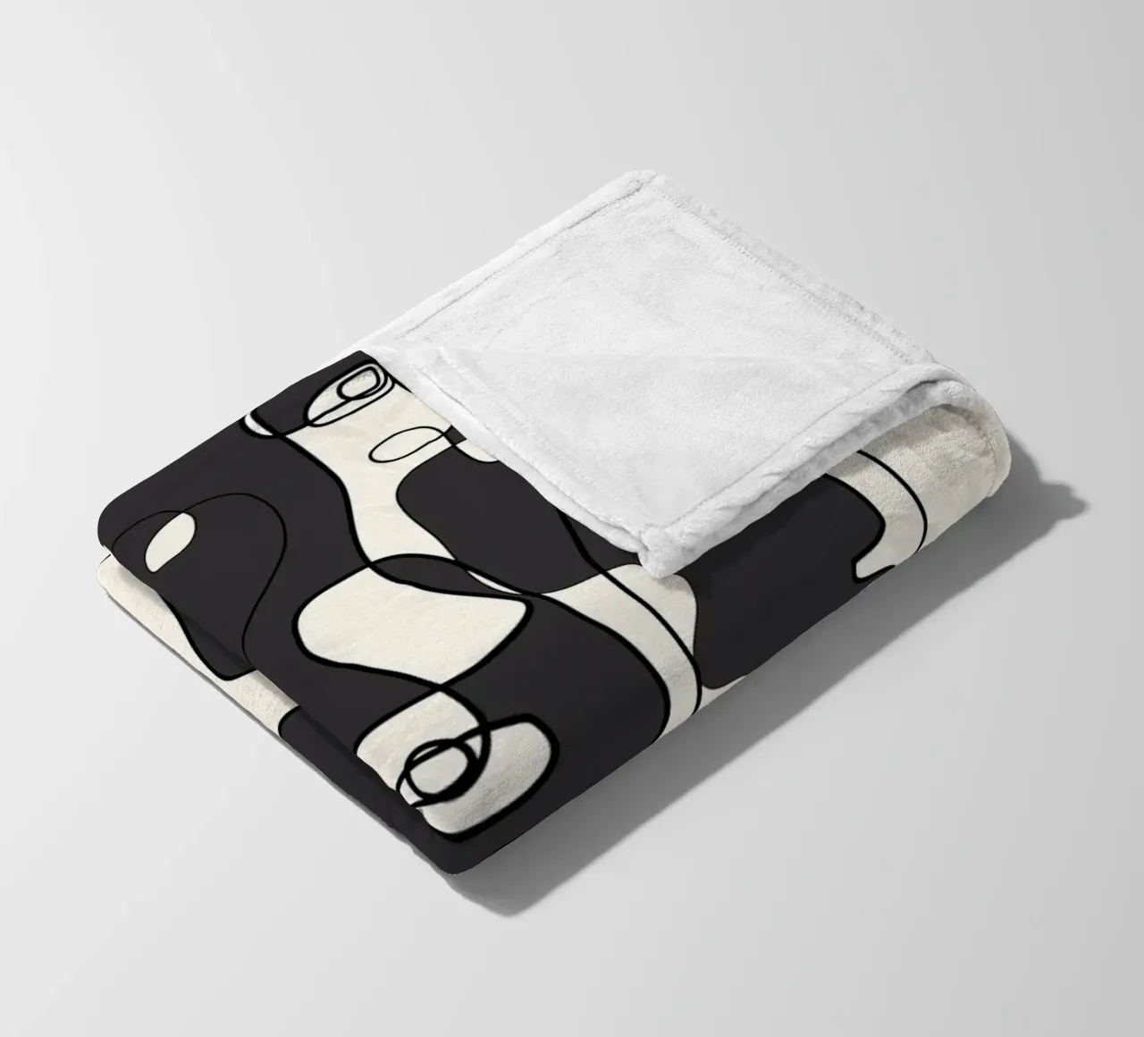 Abstract Faces 2 fleece blanket by Flow Line