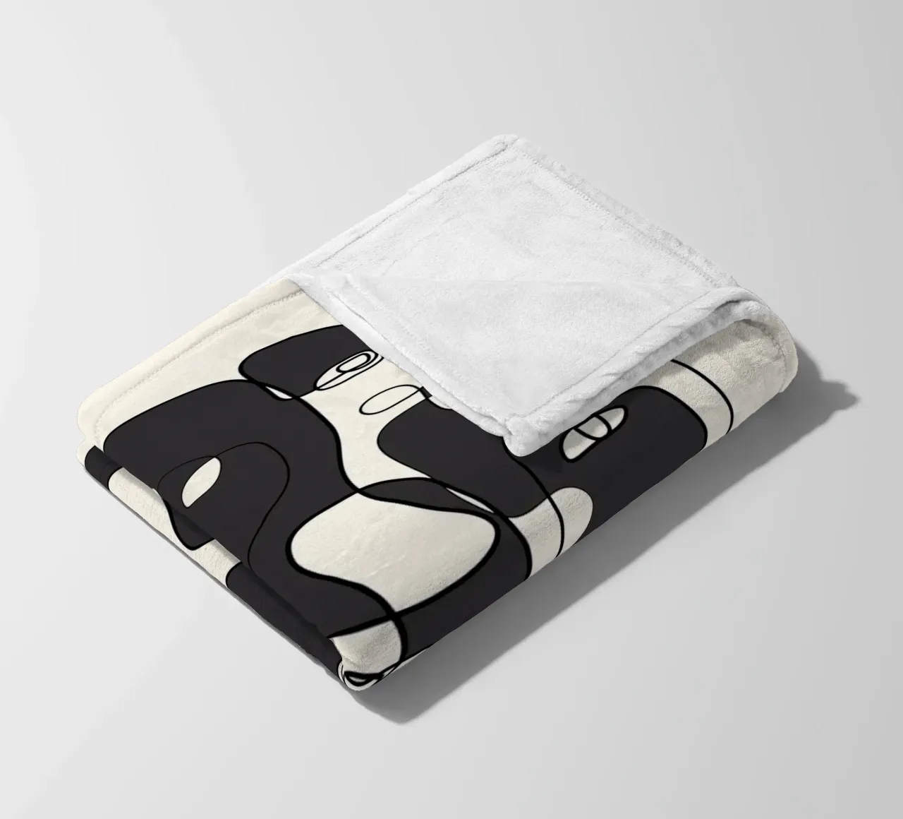 Abstract Faces 2 fleece blanket by Flow Line