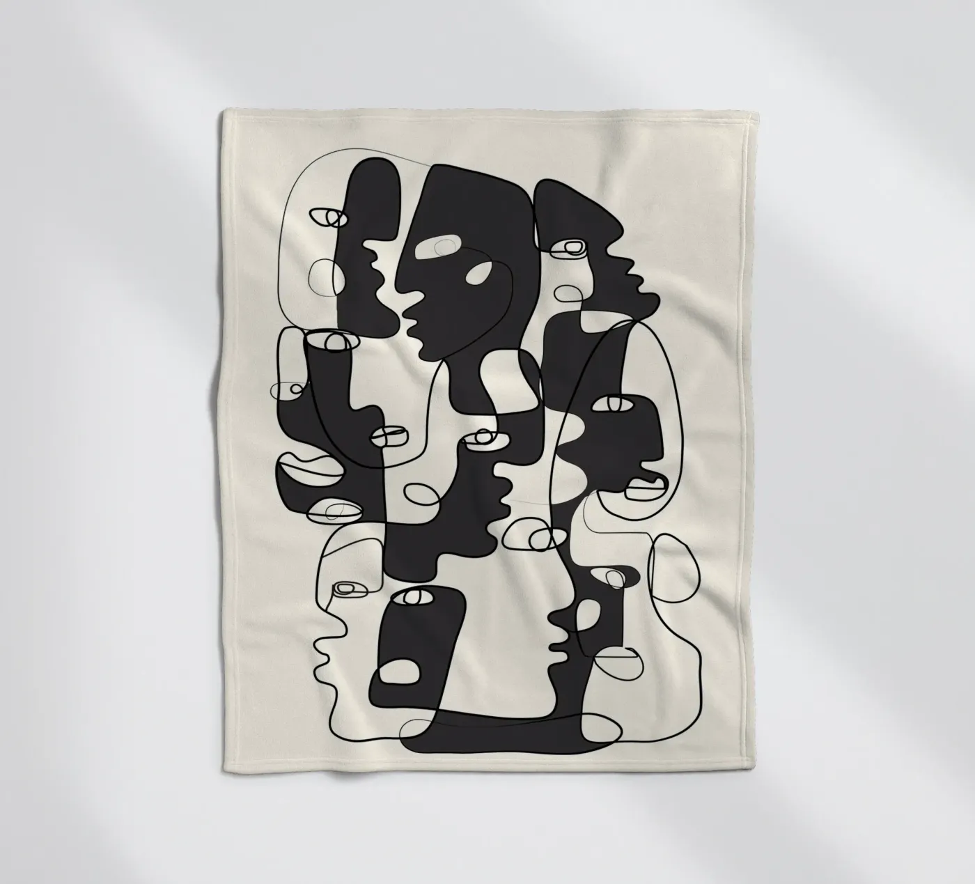Abstract Faces 2 Fleecedecke von Flow Line