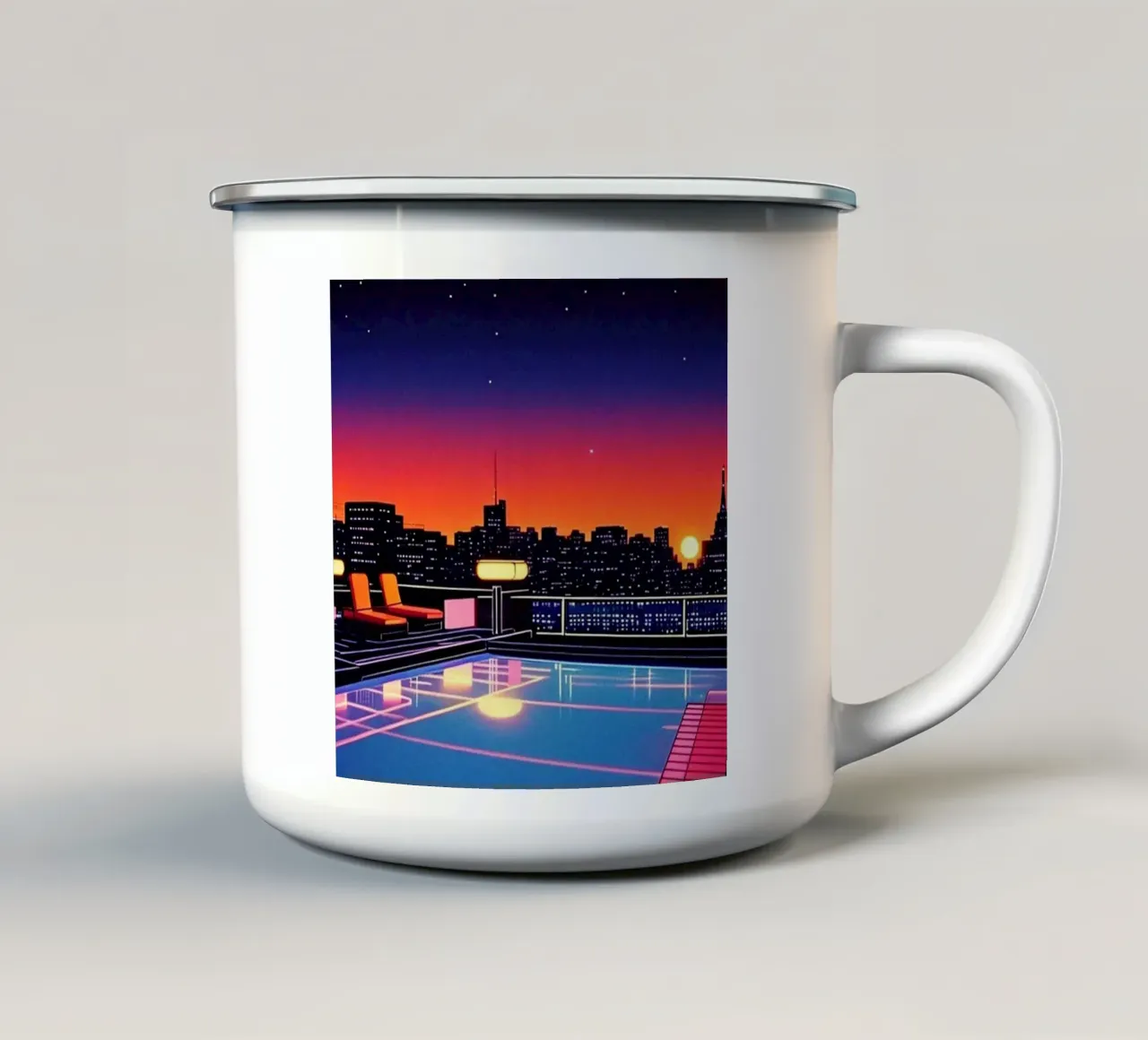 Notte in piscina - Hiroshi Nagai tazza in smalto da Perdana shop