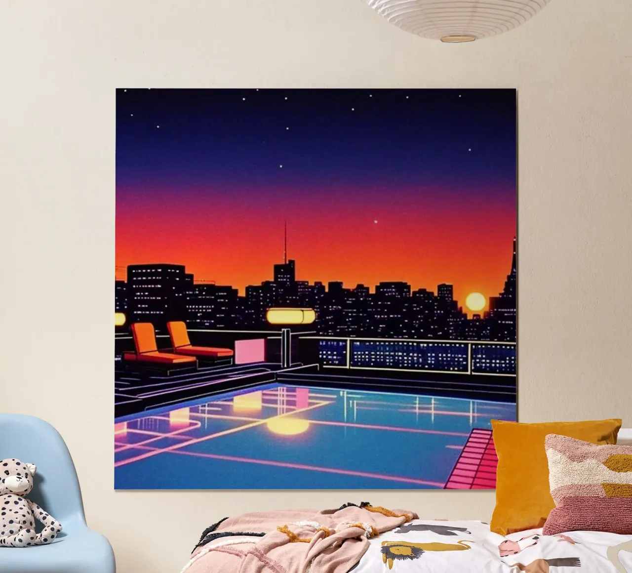 Notte in piscina - Hiroshi Nagai carta hahnemühle da Perdana shop