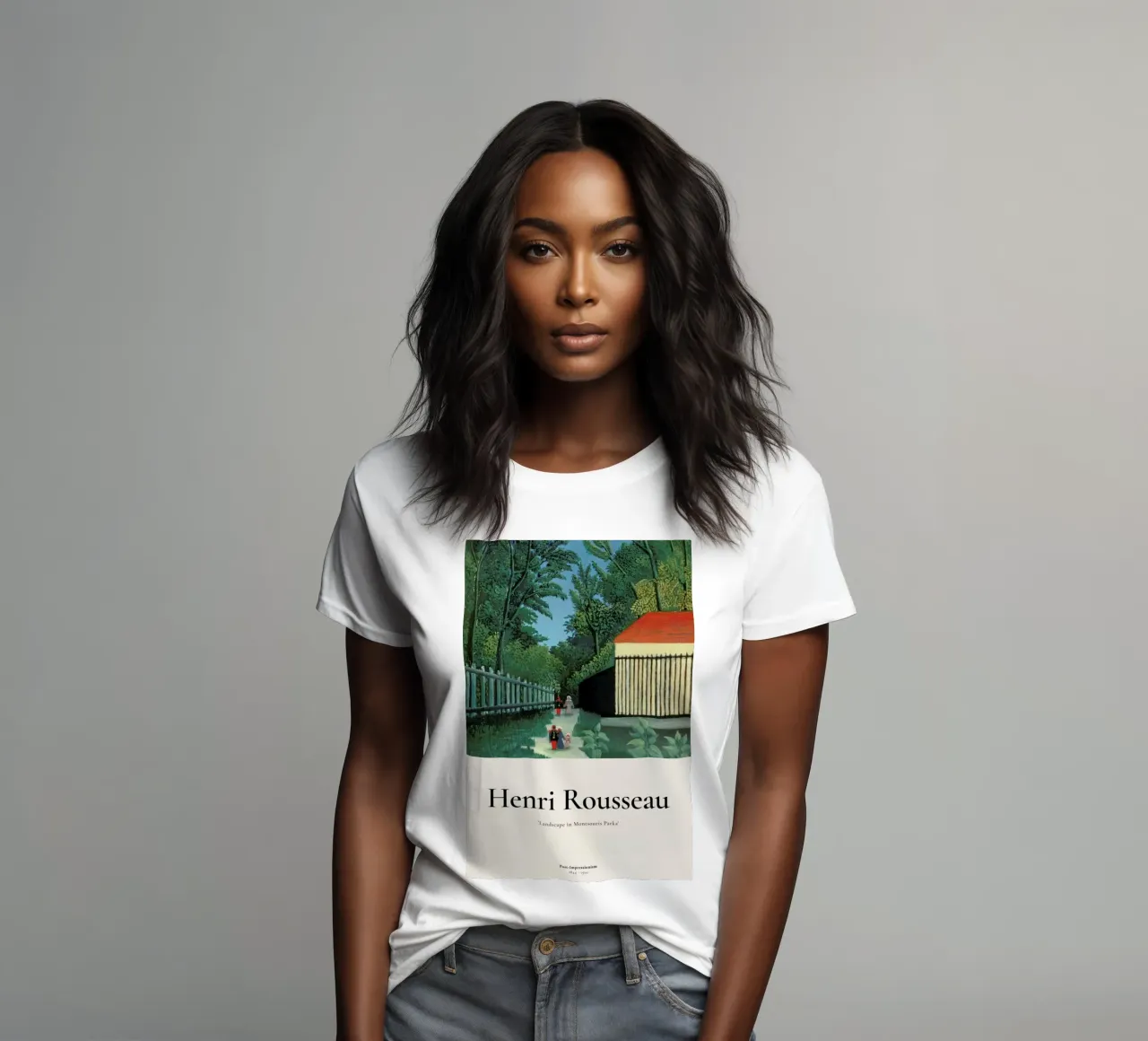 Rousseau - Landscape in Montsouris Park women's fitted t-shirt by ARTOTHEK