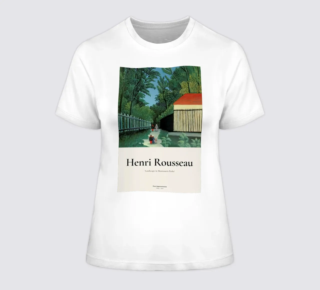 Rousseau - Landscape in Montsouris Park women's fitted t-shirt by ARTOTHEK