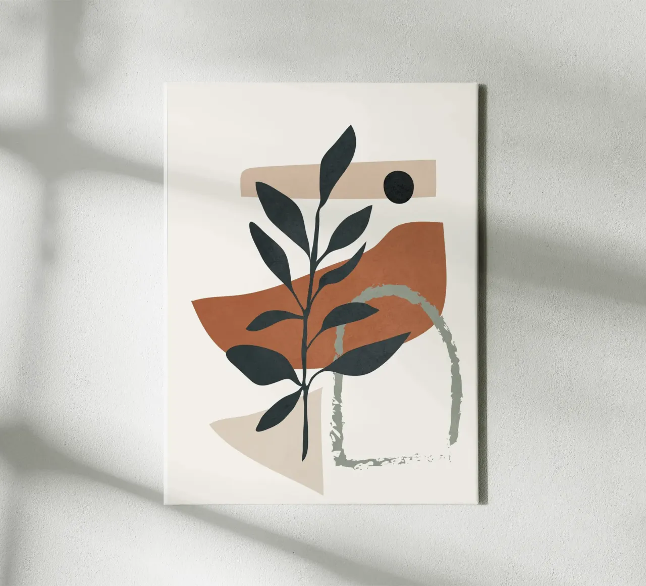 Abstract Shapes 35 canvas met Baklijst van Flow Line