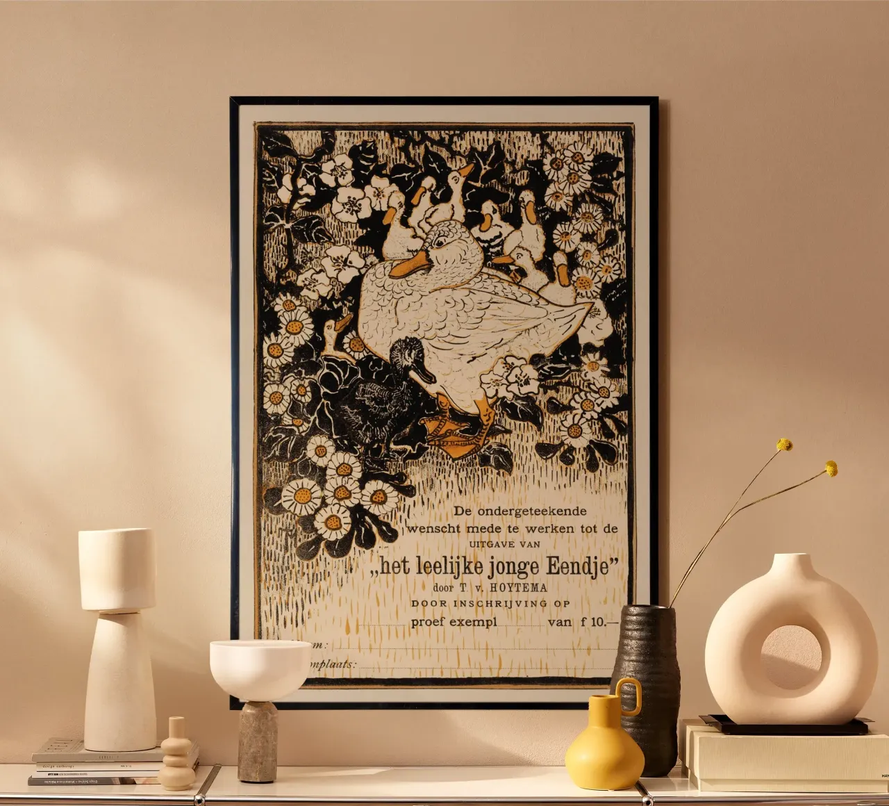 Theodorus van Hoytema - Il brutto anatroccolo poster da Old Masters