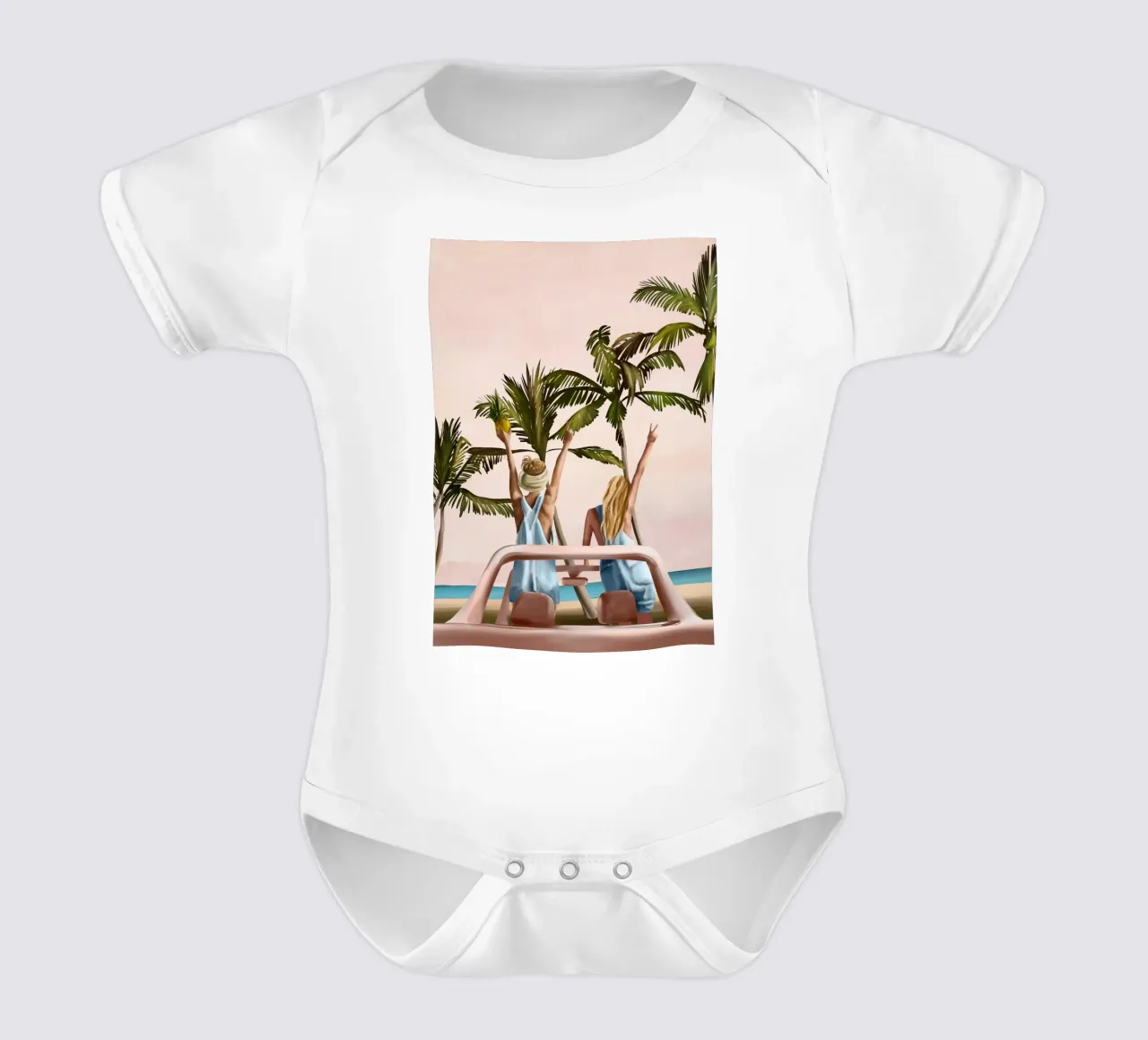 Beach Spring Break body neonato maniche corte da Flow Line