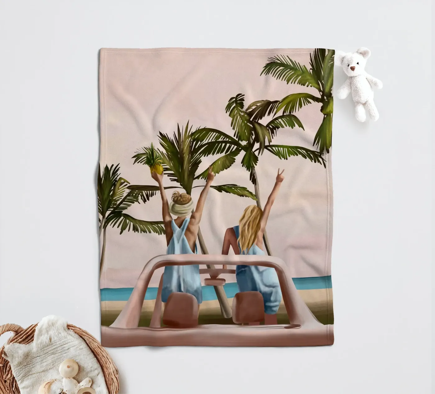Beach Spring Break Fleecedecke von Flow Line